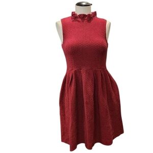 Ganni  Sleeveless Pleated Fit & Flare Dress